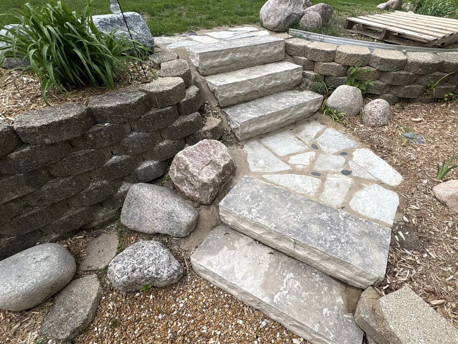 Hardscaping project after completion